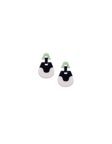 Panorama Wave Earrings Green